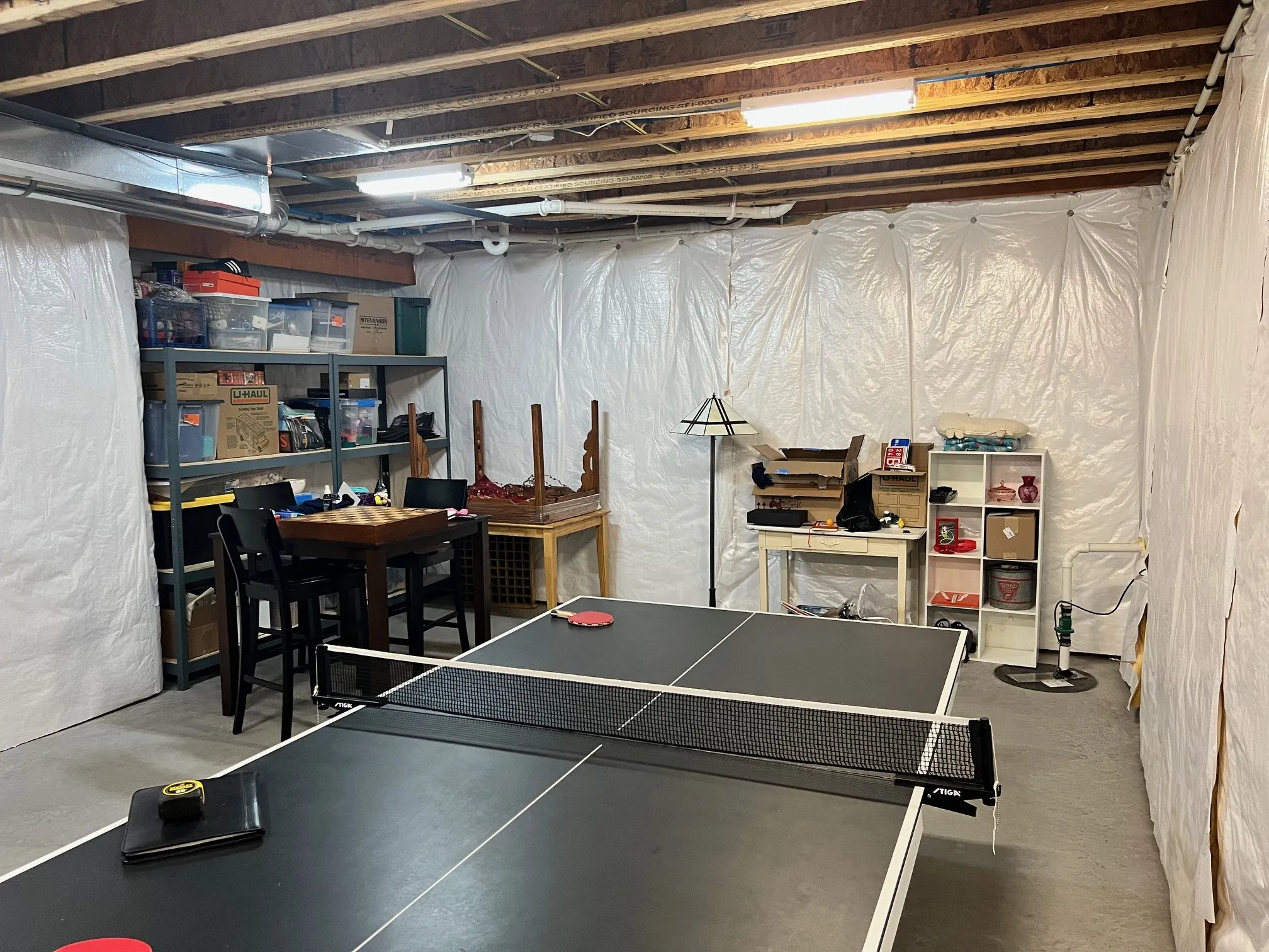 The basement before the remodel