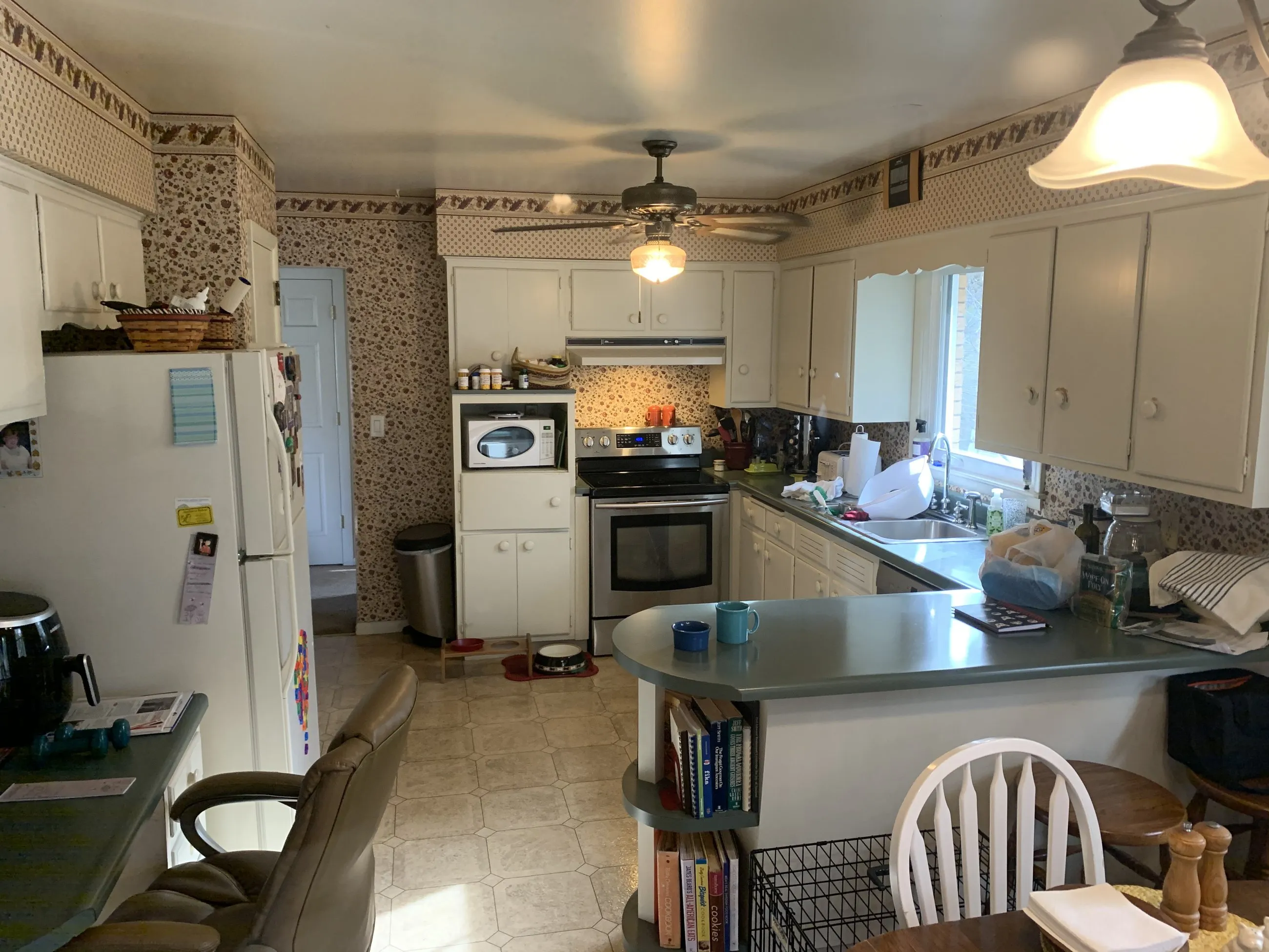 The two small rooms before they became one kitchen